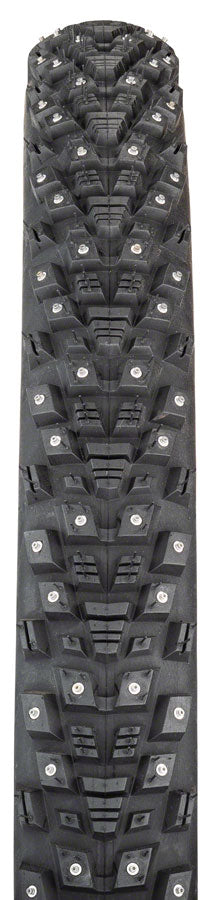Load image into Gallery viewer, 45NRTH Kahva Tire 27.5x2.1 Tubeless Folding Tan 60tpi 240 Concave Carbide Studs
