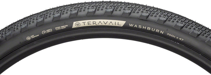 Load image into Gallery viewer, Teravail Washburn Tire 700 x 47 Tubeless Folding Black Durable Road Bike