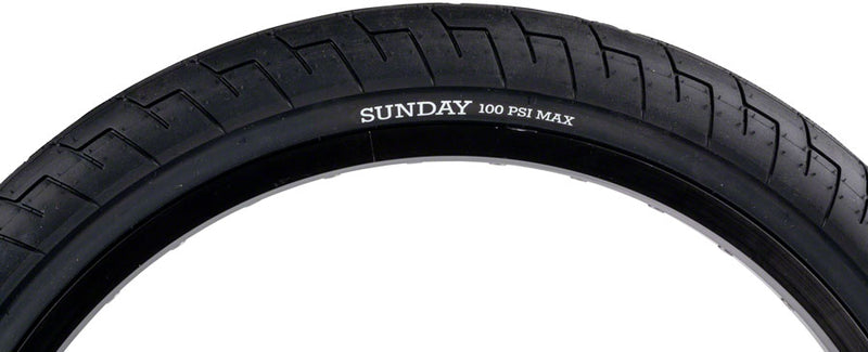 Load image into Gallery viewer, Sunday Street Sweeper Tire 20 x 2.4 Clincher Wire Black/Black BMX Bike