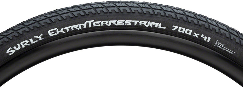 Load image into Gallery viewer, Surly ExtraTerrestrial Tire 700 x 41 Tubeless Folding Black 60tpi Touring Hybrid