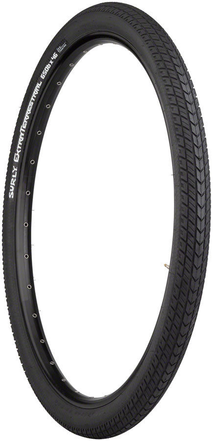 Load image into Gallery viewer, Surly ExtraTerrestrial Tire 650bx46 Tubeless Folding Black 60tpi Touring Hybrid