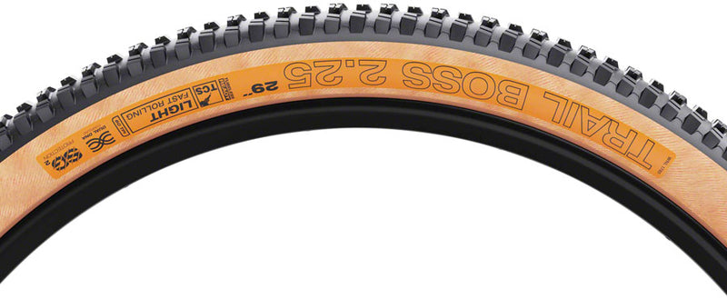 Load image into Gallery viewer, WTB Trail Boss Tire TCS Tubeless Folding Blk/Tan Light/Fast Rolling 29x2.25