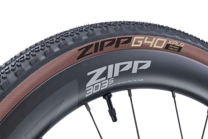Load image into Gallery viewer, Zipp G40 XPLR Puncture Resistant Tire 700 x 40 Tubeless Folding Black/Tan A2