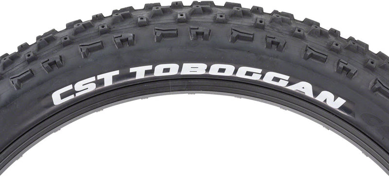Load image into Gallery viewer, CST Toboggan Tire 26 x 4 Clincher Wire Black Reflective BMX Bike
