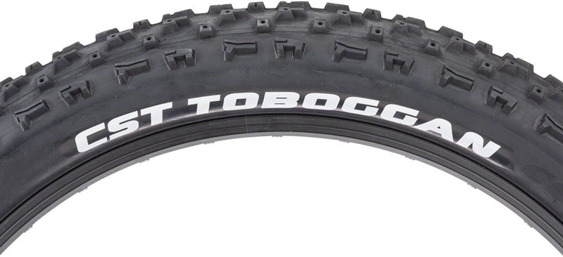 Load image into Gallery viewer, CST Toboggan Tire 26 x 4 Clincher Wire Black Reflective BMX Bike