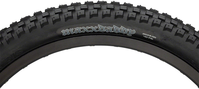 Load image into Gallery viewer, Maxxis Maxx Daddy Bmx Tire 20 X 2 60Tpi Clincher Wire Single Compound Black