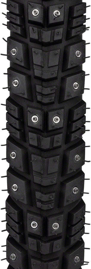 Load image into Gallery viewer, 45NRTH Gravdal Tire - 700 x 45, Tubeless, Folding, Black, 60 TPI, 240 Concave Carbide Aluminum Studs