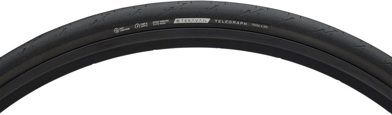 Load image into Gallery viewer, Teravail Telegraph Tire - 700 x 30, Tubeless, Folding, Black, Light and Supple
