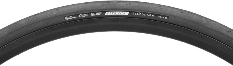 Load image into Gallery viewer, Teravail Telegraph Tire - 700 x 28, Tubeless, Folding, Black, Light and Supple