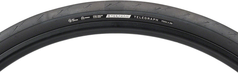 Load image into Gallery viewer, Teravail Telegraph Tire - 700 x 35, Tubeless, Folding, Black, Durable