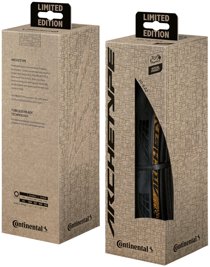 Load image into Gallery viewer, Continental Archetype Tire - 700 x 30, Tubeless, Folding, Black/Tour de France Limited Edition, BlackChili, ACT, Lazer