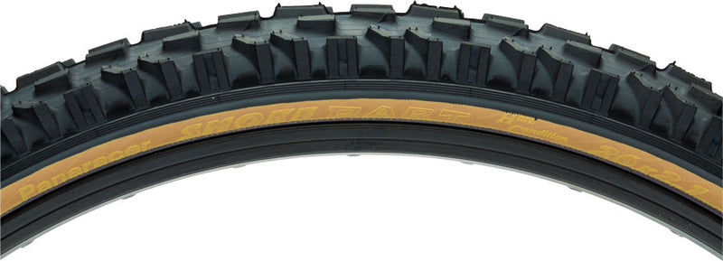 Load image into Gallery viewer, Premium 26" Mountain Bike Tire Bundle - Panaracer Dart & Smoke Clincher Folding Tires with 3D Multi-Angle Knobs, 60 TPI, Black/Tan, Durable Performance & Cornering Traction