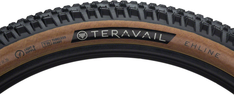 Load image into Gallery viewer, Teravail Ehline Tire 27.5 x 2.5 Tubeless Folding Tan Durable Fast Compound