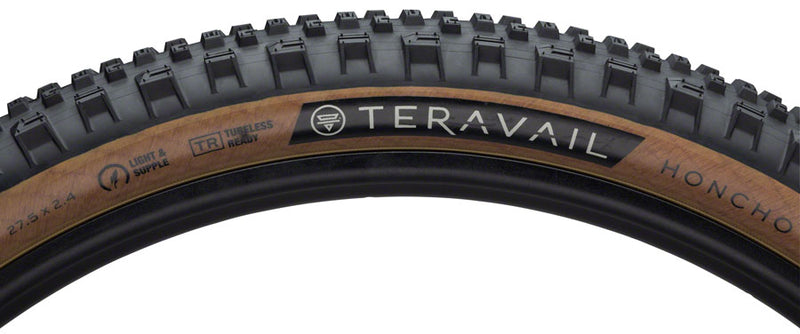 Load image into Gallery viewer, Teravail Honcho Tire 27.5 x 2.4 Tubless Folding Tan Durable Grip Compound