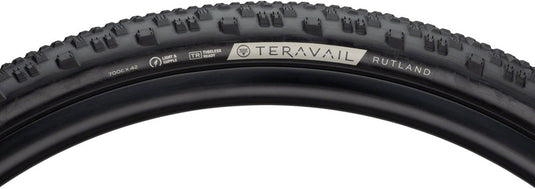 Teravail Rutland Tire 700 x 42 Tubeless Folding Black/Tan Durable Gravel