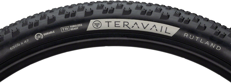 Load image into Gallery viewer, Teravail Rutland Tire 650b x 47 Tubeless Folding Black Durable Gravel