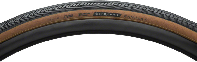 Load image into Gallery viewer, Teravail Rampart Tire 700x32 Tubeless Folding Tan Light and Supple Fast Compound