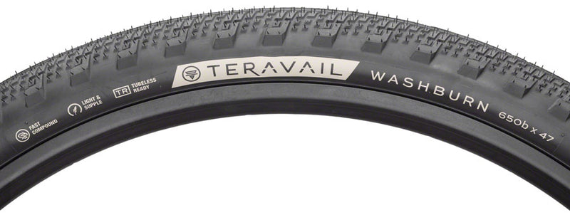 Load image into Gallery viewer, Teravail Washburn Tire 650b x 47 Tubeless Folding Black Light and Supple