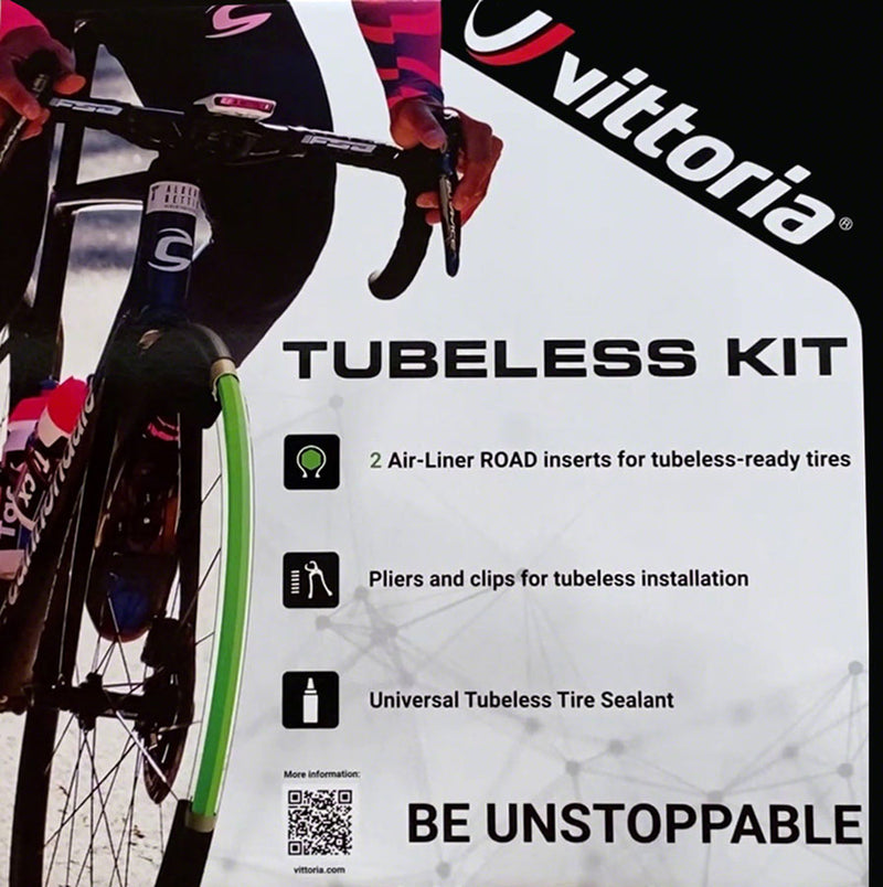 Load image into Gallery viewer, Vittoria Air-Liner Tubeless Road Kit - 2 Inserts, Tire Sealant, Pliers and Clips, Small, 25mm