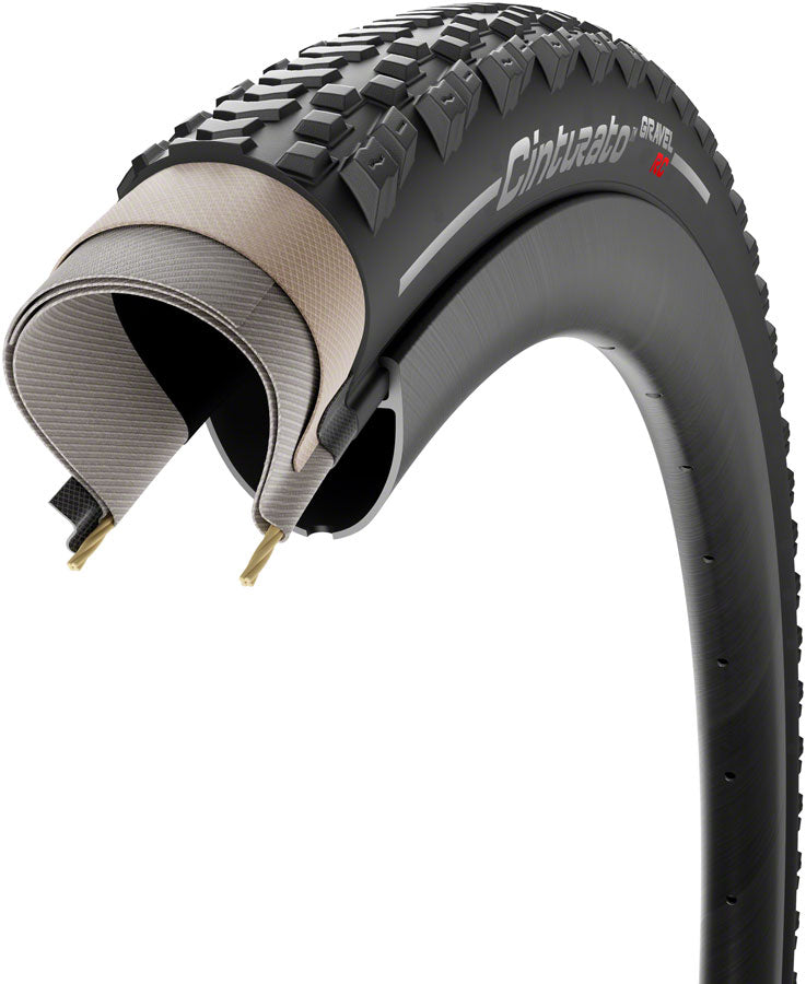 Load image into Gallery viewer, Pirelli Cinturato GRAVEL RC Gravel Tire, 700x35C, Folding, Tubeless Ready, SpeedGrip, TechWALL+, 127TPI, Black