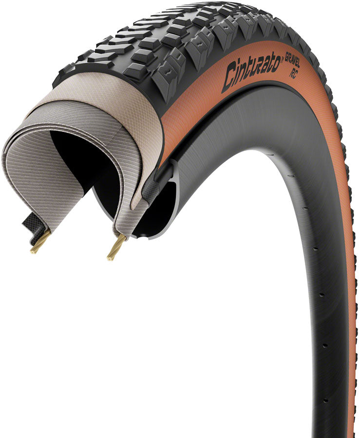 Load image into Gallery viewer, Pirelli Cinturato GRAVEL RC Gravel Tire, 700x35C, Folding, Tubeless Ready, SpeedGrip, TechWALL+, 127TPI, Tanwall