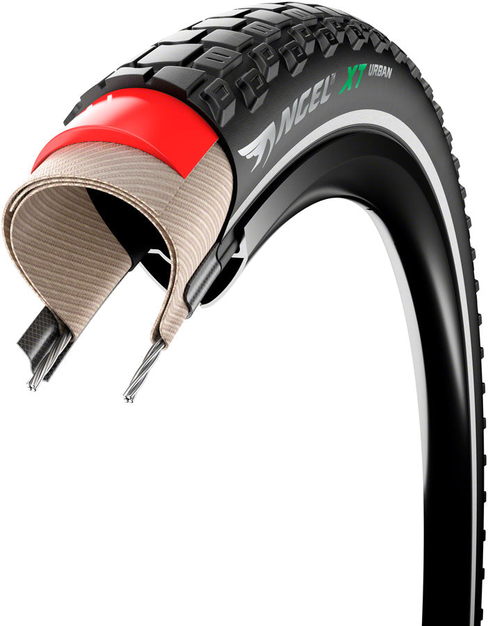Load image into Gallery viewer, Pirelli Angel XT Urban Tire - 700 x 57, Clincher, Wire, Black, Reflective