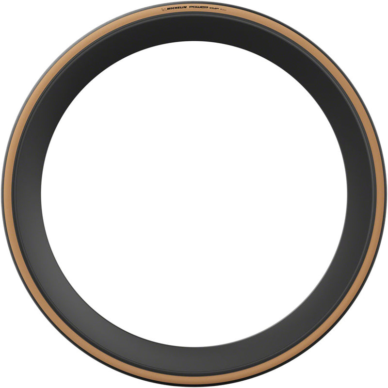 Load image into Gallery viewer, Michelin Power Cup TLR Tire - 700 x 25, Tubeless, Folding, Black/Tan, Competition Line, X-RACE, Air Proof