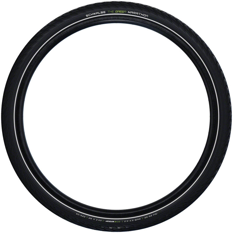 Load image into Gallery viewer, Schwalbe Green Marathon Tire - 700 x 55, Clincher, Wire, Black/Reflective, Performance Line, GreenGuard, Addix

