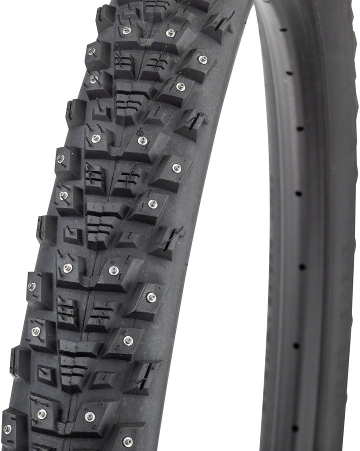 Load image into Gallery viewer, 45NRTH Kahva Tire 27.5x2.1 Tubeless Folding Blk 60tpi 240 Concave Carbide Studs