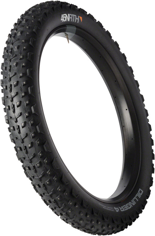 Load image into Gallery viewer, 45NRTH Dillinger 4 Tire 26x4 Tubeless Blk 120tpi 240 Concave Carbide alloy Studs