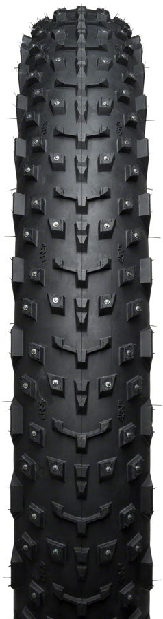Load image into Gallery viewer, 45NRTH Dillinger 4 Tire 26 x 4 Tubeless Blk 60tpi 240 Carbide Steel Studs