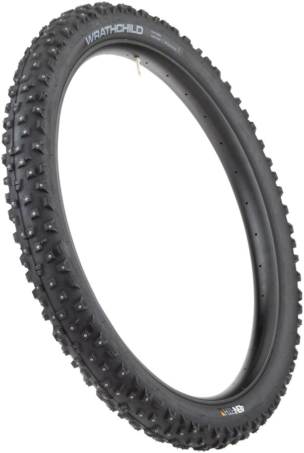Load image into Gallery viewer, 45NRTH Wrathchild Tire 27.5 x 3.0 Tubeless Blk 60tpi 252 Concave Carbide Studs
