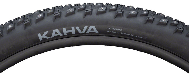Load image into Gallery viewer, 45NRTH Kahva Tire 29 x 2.25 Clincher Steel Black 33tpi 252 Carbide Steel Studs