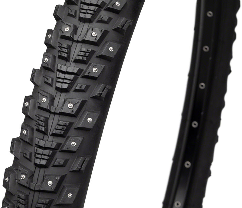 Load image into Gallery viewer, 45NRTH Kahva Tire 29 x 2.25 Clincher Steel Black 33tpi 252 Carbide Steel Studs