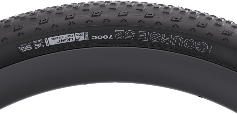 Load image into Gallery viewer, WTB Course 52 Tire - 700 x 52, TCS Tubeless, Folding, Black, Light/Fast Rolling, Dual DNA, SG2