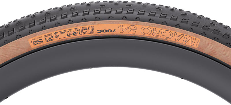 Load image into Gallery viewer, WTB Macro 54 Tire - 700 x 54, TCS Tubeless, Folding, Black/Tan, Light/Fast Rolling, Dual DNA, SG2