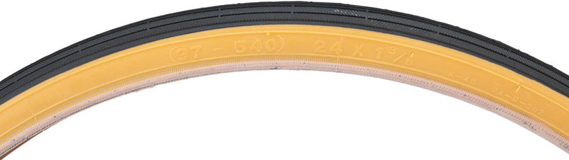 Load image into Gallery viewer, Kenda Street K40 Tire 24 x 13/8 Clincher Wire Black/Tan 22tpi Road Bike