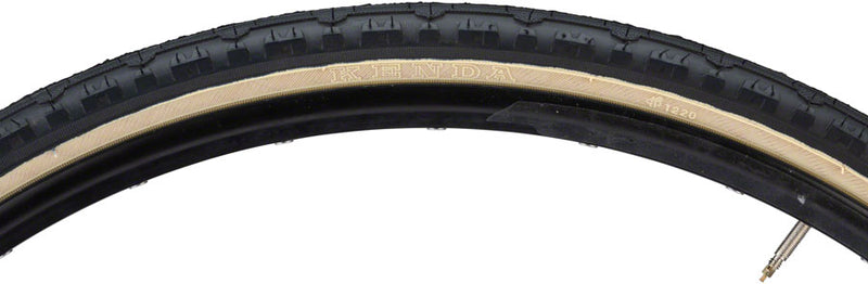 Load image into Gallery viewer, Kenda Kross Plus Tire 700 x 38 Clincher Wire Black/Tan 30tpi Touring Hybrid
