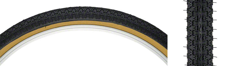Load image into Gallery viewer, Pack of 2 Kenda Street K52 Tire 24 x 1.75 Clincher Wire Black/Tan 22tpi