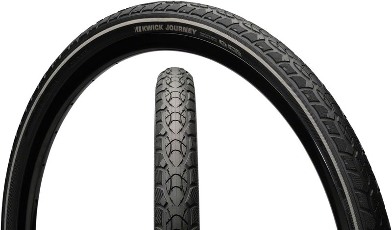 Load image into Gallery viewer, Pack of 2 Kenda Kwick Journey Tire 26 x 1.5 Clincher Wire Black/Reflective