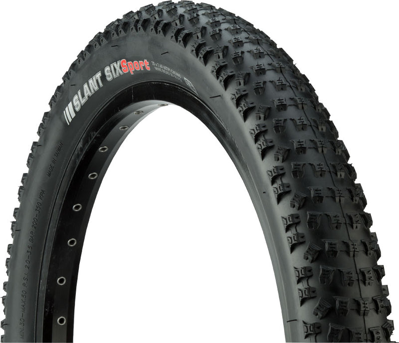 Load image into Gallery viewer, Pack of 2 Kenda Slant 6 Tire 20 x 2.6 Clincher Wire Steel Black Mountain Bike
