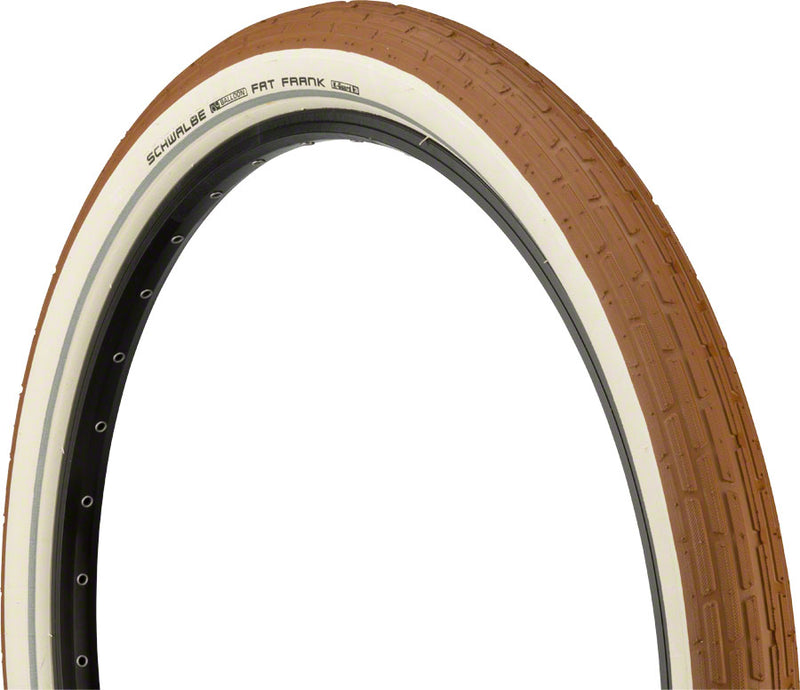 Load image into Gallery viewer, Schwalbe Fat Frank Tire 26 x 2.35 Clincher Wire Brown/White Active Line