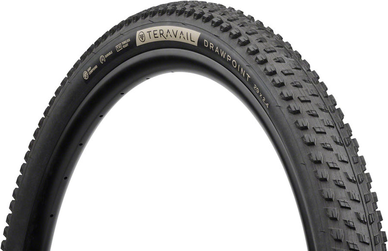 Load image into Gallery viewer, Teravail Drawpoint Tire - 29 x 2.4, Tubeless, Folding, Black, Durable, Grip Compound