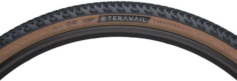 Load image into Gallery viewer, Teravail Cannonball Tire 650b x 40 Tubeless Folding Tan Light and Supple
