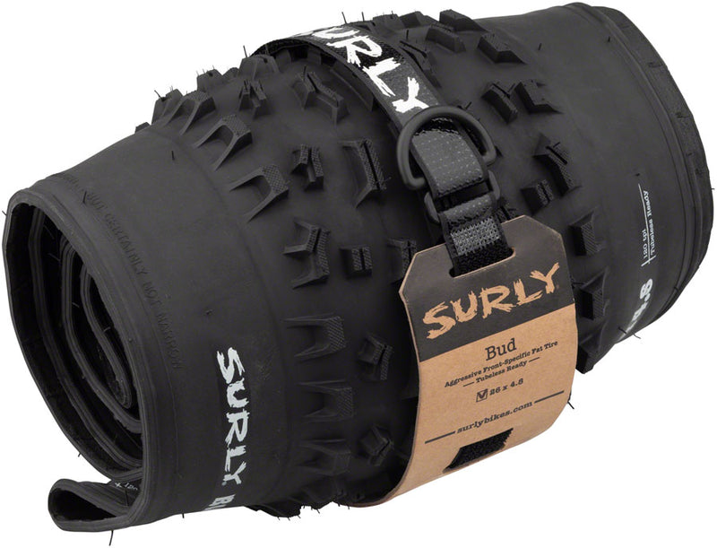 Load image into Gallery viewer, Surly Bud Tire 26 x 4.8 PSI 30 TPI 120 Tubeless Folding Steel Black Fat Bike