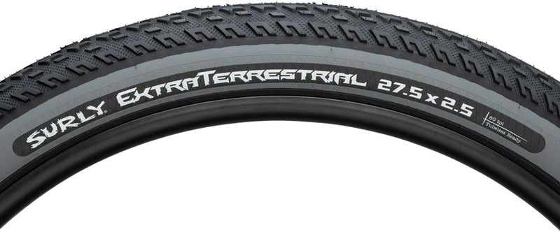 Load image into Gallery viewer, Surly ExtraTerrestrial Tire 27.5 x 2.5 Tubeless Folding Black/Slate 60tpi