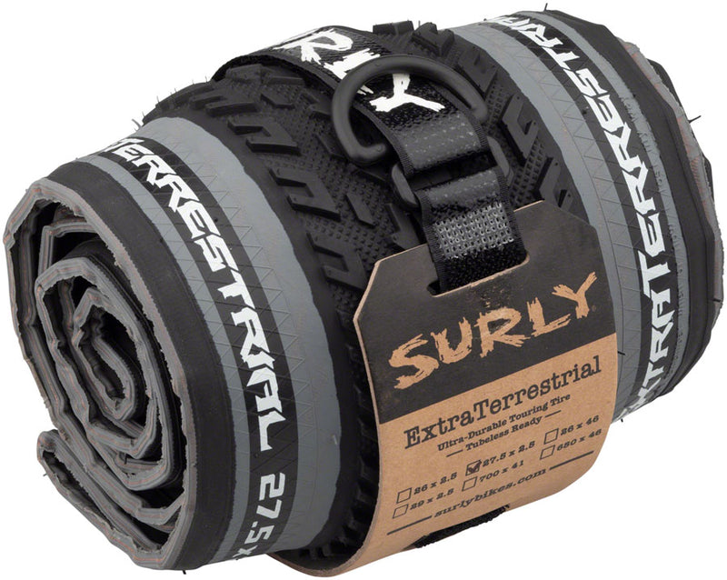 Load image into Gallery viewer, Surly ExtraTerrestrial Tire 27.5 x 2.5 Tubeless Folding Black/Slate 60tpi