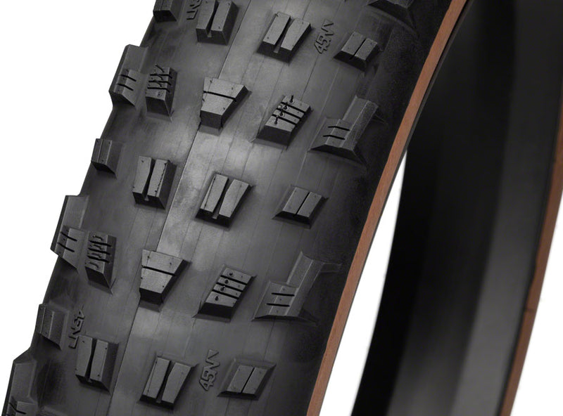 Load image into Gallery viewer, 45NRTH Vanhelga Tire 26 x 4.2 Tubeless Folding TPI 60 Black/Tan Fat Bike