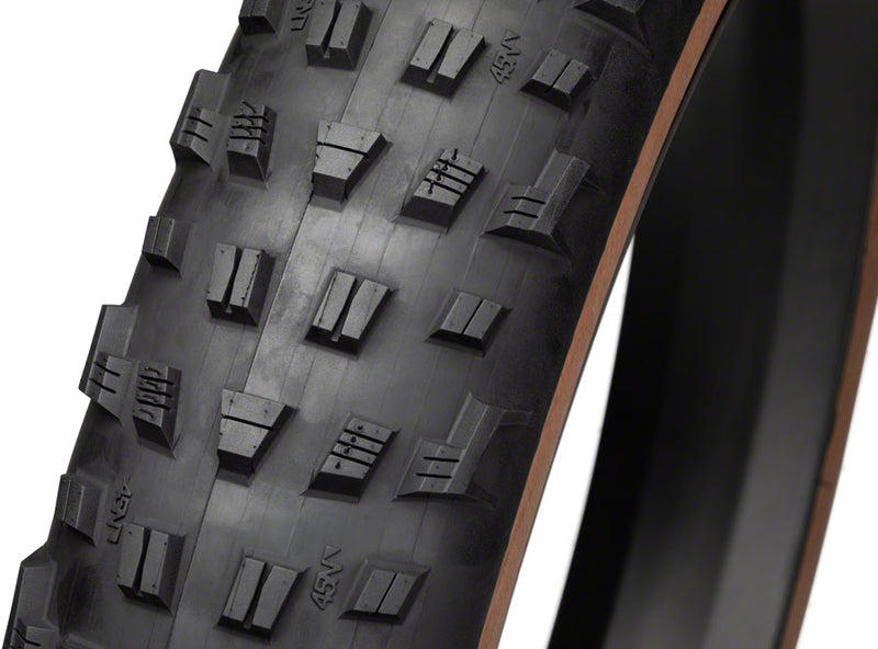 Load image into Gallery viewer, 45NRTH Vanhelga Tire 26 x 4.2 Tubeless Folding TPI 60 Black/Tan Fat Bike
