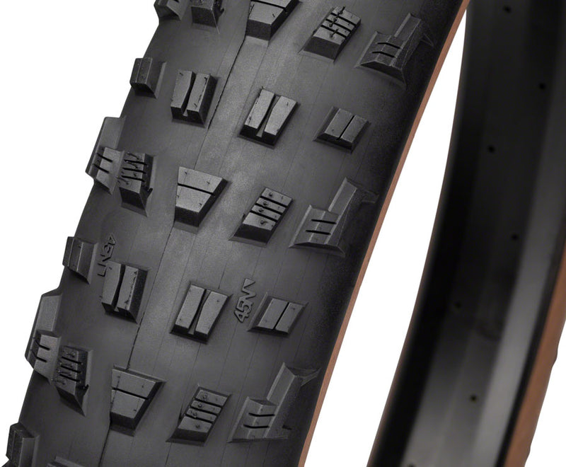 Load image into Gallery viewer, 45NRTH Vanhelga Tire 27.5 x 4 Tubeless Folding TPI 60 Black/Tan Fat Bike